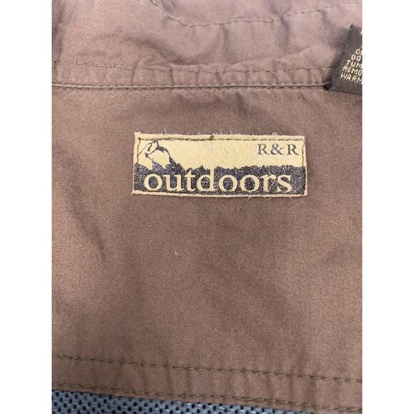 R&R Outdoors Hunting Shirt‎ Men Large Brown Padded Shoulder Short Sleeve - Picture 8 of 15